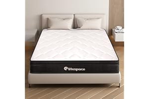 elitespace Queen Mattress,12 Inch Memory Foam Hybrid Mattresses in a Box with Individual Pocket Spring,for Pressure Relief & Motion Isolation Queen Size Mattress,CertiPUR-US.