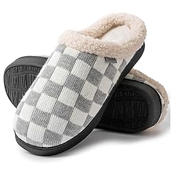 UBFEN Mens Slippers for Indoor Bedroom Memory Foam
