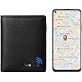 SMART LB Anti-Lost Bluetooth Wallet Tracker & Finder, Mens Slim Minimalist trackable Cool leather wallet Credit Card Holder Gifts with Box(Black)