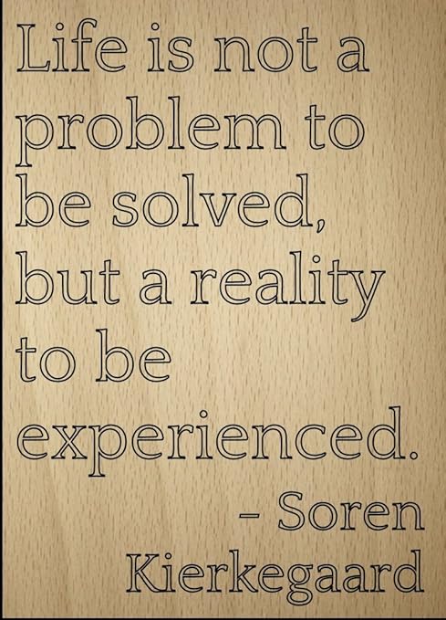 Mundus Souvenirs La Vie N Est Pas Un Probleme A Resoudre Mais Citation De Soren Kierkegaard Gravee Au Laser Sur Plaque En Bois Taille 3 X 25 4 Cm Amazon Fr Cuisine Maison