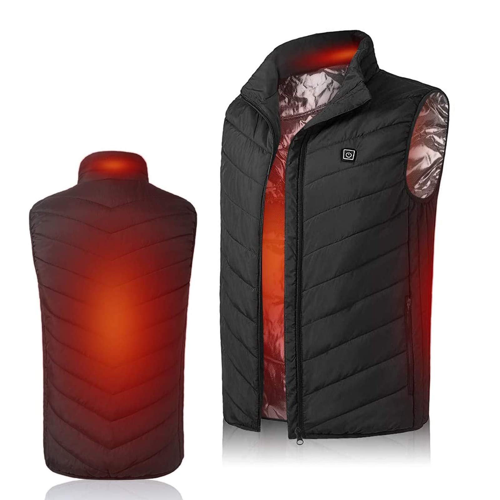 HOFOUND Heated Vest USB Electric Heating Gilet Adjustable Size Temperature Heating Clothing Winter Body Warmer Washable Winter Gift Heat Jacket for Outdoor Camping