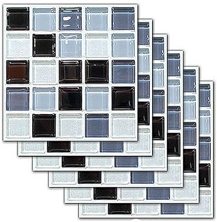 Amazon Co Jp Sunny キッチンタイルシール ウォールステッカー 3d立体風 モザイクタイル風 Diy おしゃれ 模様替え 耐水性 汚れに強い 貼り付け簡単 キッチン周り 浴室 トイレ 洗面台など 選べるデザイン ブルーブラック 家電 カメラ