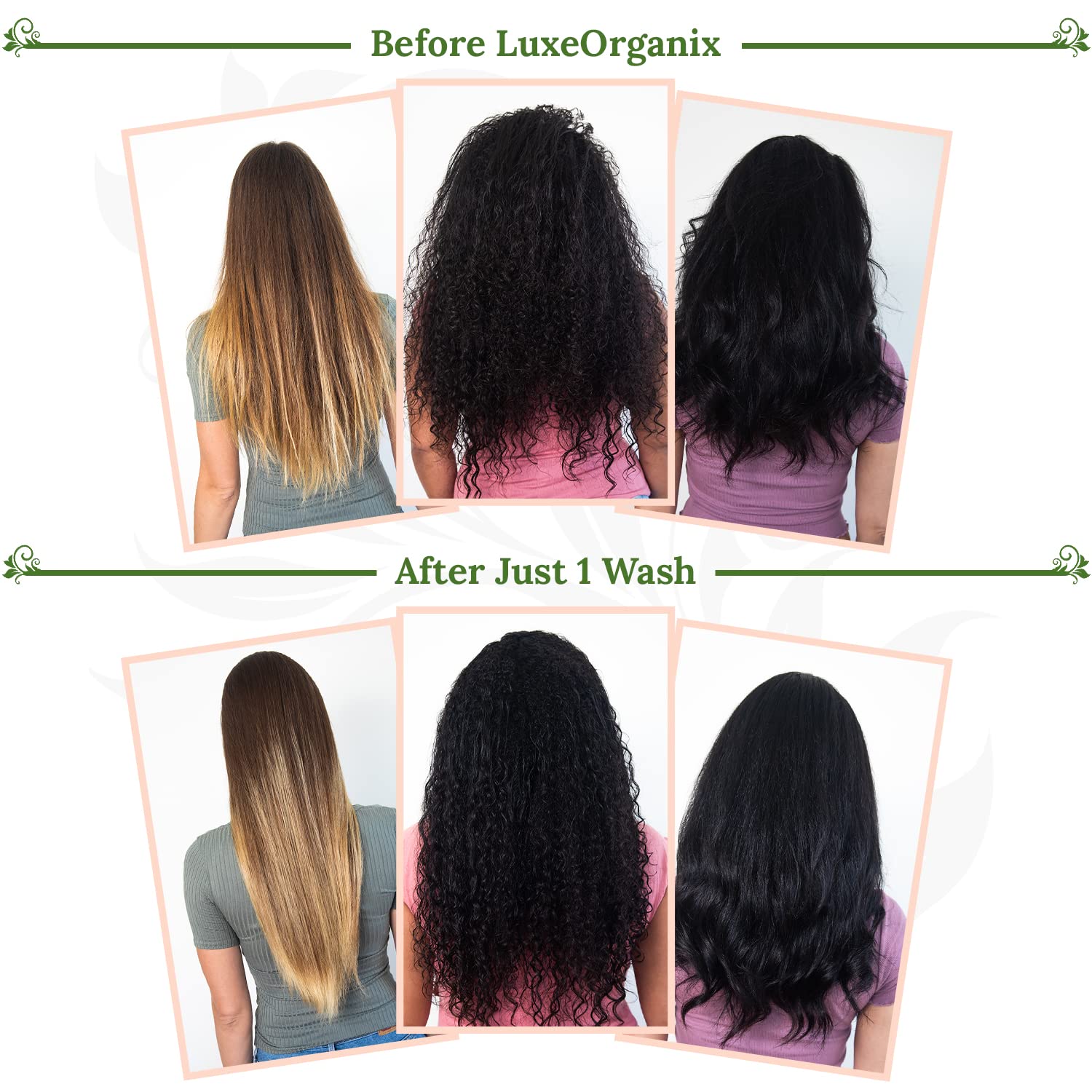 LuxeOrganix Sulfate Free Shampoo and Conditioner: Keratin Safe & Paraben Free - Moroccan Argan Oil Smooths & Moisturizes, Best for Dry, Damaged, Frizzy, & Curly Hair (8oz Set)