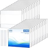24 Pack Acrylic Wall Mounted Sign Holder Vertical Plastic Clear Frames No Drilling Wall Mounted Sign Holder with Adhesive Tape for Displaying Document Flyer Poster(Horizontal Style, 4 x 6 Inch)