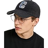 CLAPE Women's Baseball Cap, Letters C Embroidered Ball Cap Cotton Breathable Sun Protection Ajustable Unstructured Dad Hat