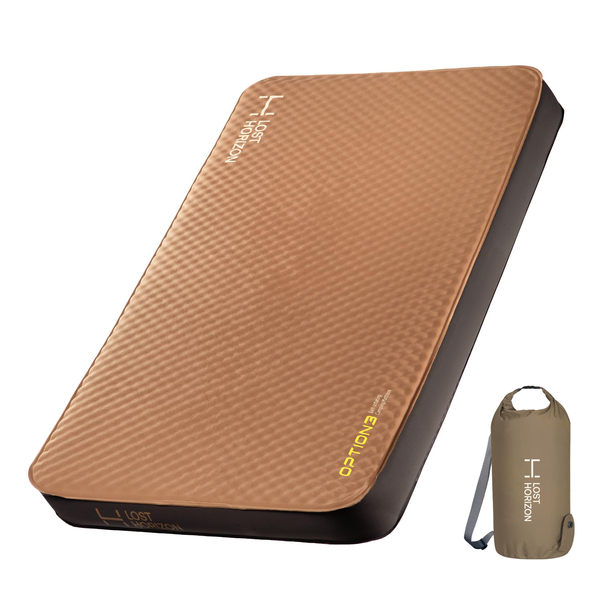 Photo 1 of ***GREEN***no pump***LOSTHORIZON Air & Foam Camping Mattress, Self-Inflating Sleeping Pad, 4.5" Thick, with Pump Sack, Twin