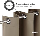 Deconovo Eyelet Blackout Thermal Curtain Taupe 100 x 95 Inch 1 Panel view 5