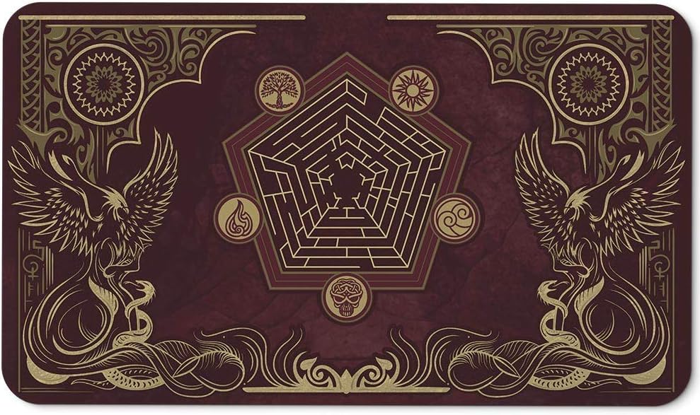 Paramint Flamewake Phoenix (Stitched), MTG Playmat, Compatible with Magic the Gathering Playmat, Play MTG, YuGiOh, TCG