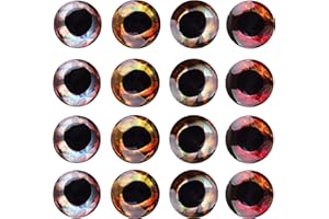 AGOOL Fishing Lure Eyes, 3D/4D/5D Fly Tying Eyes Lifelike Artificial Realistic Epoxy Fishing Eye for Fishing Lure Making Kit Holographic Fishing Accessories for Fishing Baits DIY