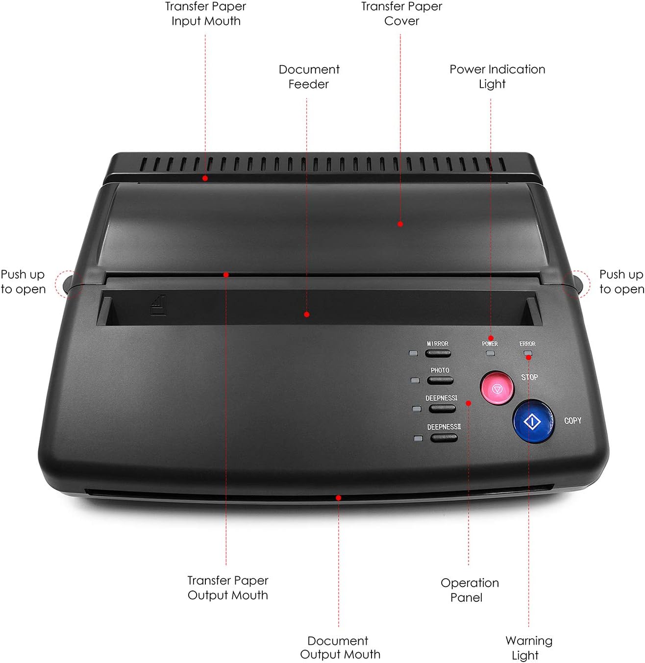 TATELF Tattoo Stencil Printer Tattoo Transfer Machine Thermal Machine Professional Tattoo Copier Printer for Tattoo Artists DIY Tattoos - Image 5