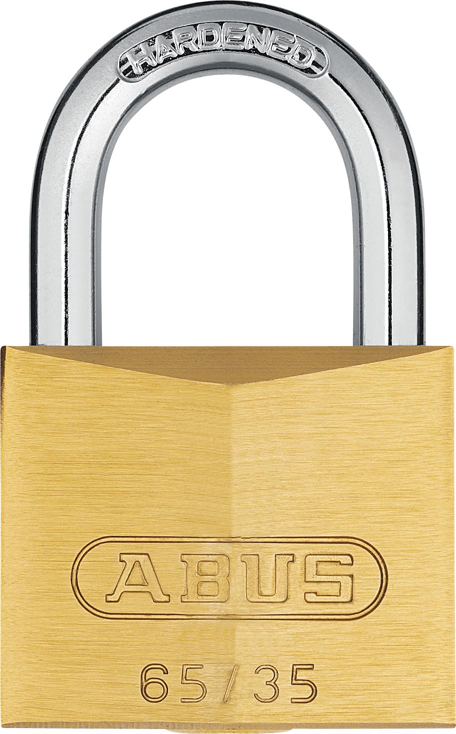 ABUS Brass Padlock 65/35 – Ideal for Cellar Doors, School lockers, Gym lockers – Solid Brass Lock Body – Hardened Steel Shackle – ABUS Security Level 4