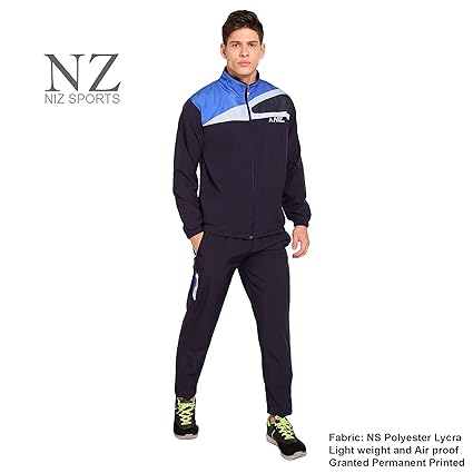nike blue polyester lycra tracksuit
