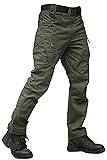 TACVASEN Mens Hiking Cargo Pants Waterproof