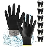 Sintuff Waterproof Work Gloves for Men Insulated Freezer Winter Work Gloves with Sandy Grip for Outdoor