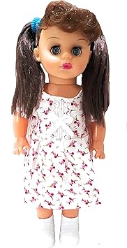 JOY STORIES Doll with Open & Close Eyes / Blinking Eyes for Girls, White 35 cm