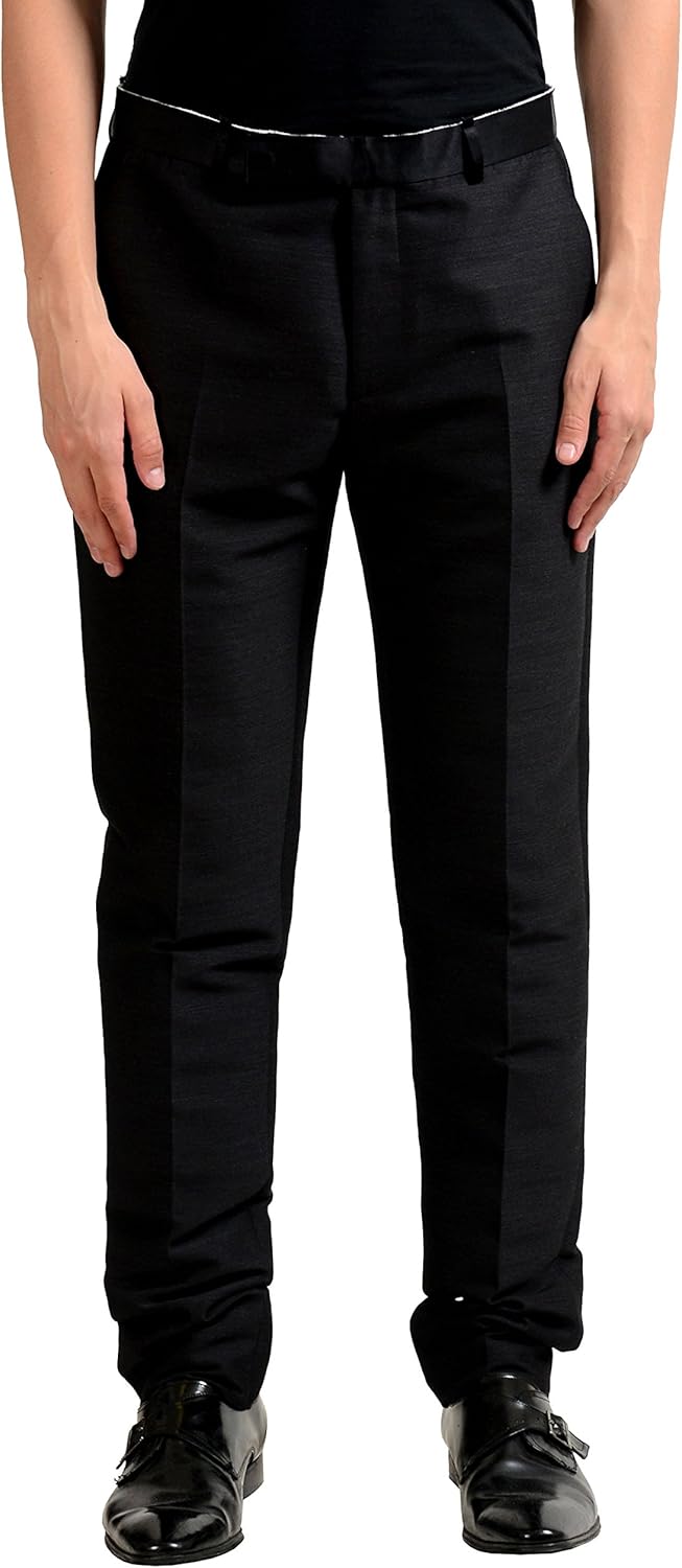 Maison Margiela 10 Men's Wool Charcoal Dress Pants US 36 IT 52; at Amazon Menâs Clothing store