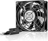 ELUTENG 80mm USB Fan 5V 3 Speed Adjustable Metal Grill for PC Laptop PS4 Router