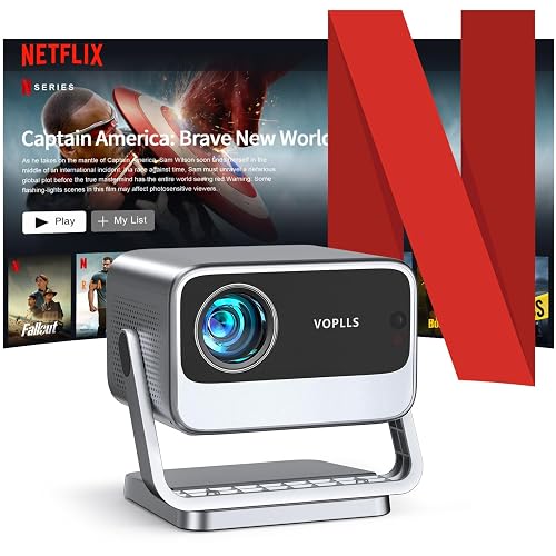 [Netflix Officially & Auto Focus] VOPLLS 4K Projector with WiFi and ...