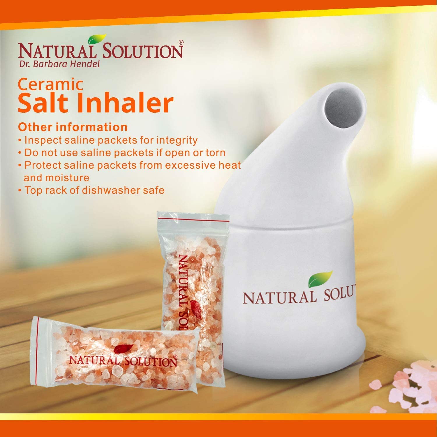 Himalayan Chef Pink Salt Ceramic Salt Inhaler with Nasal inhaler, 8 Pound (Pack of 1) : Grocery & Gourmet Food