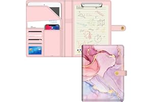 Aatacas Snap Closure Portfolio Case, Conference Folder Executive Business Padfolio with Document Sleeve,Letter/A4 Size Clipboard,Business Card Holders, Cell Phone Holder, Document Sleeve (H)