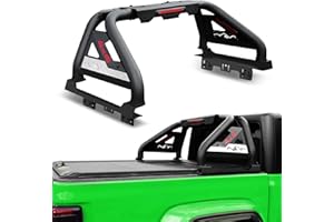 OSOTORERO Adjustable Truck Roll Bar for Full Size Pickup Truck, Roll Bar for Truck Sport Bar Chase Rack with Brake Lights Compatible with Ford F-Series, Silverado, Sierra, Ram, Titan XD, Tundra
