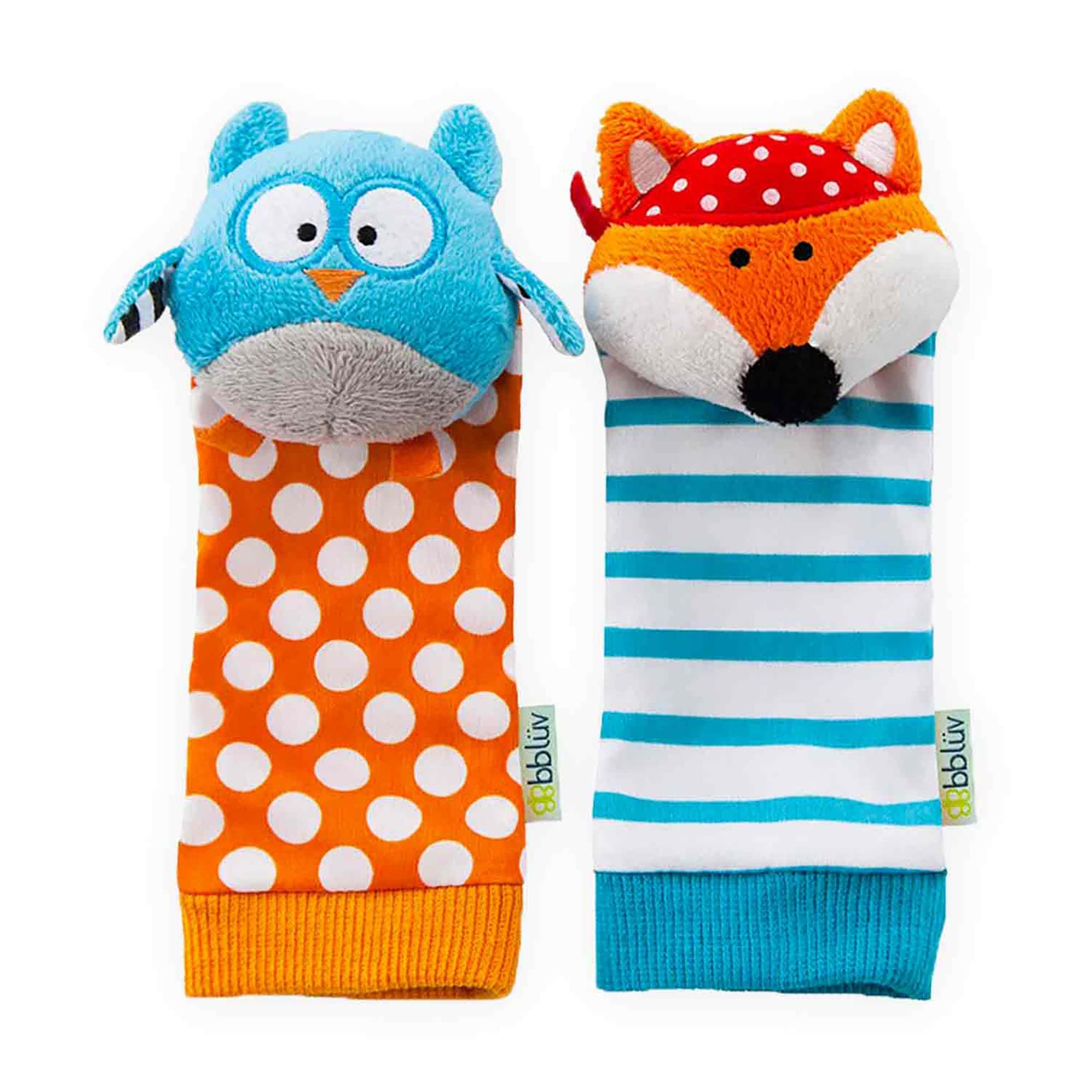 Bblüv Düo – Owl and Fox Rattle Socks 1 Unit 69 g