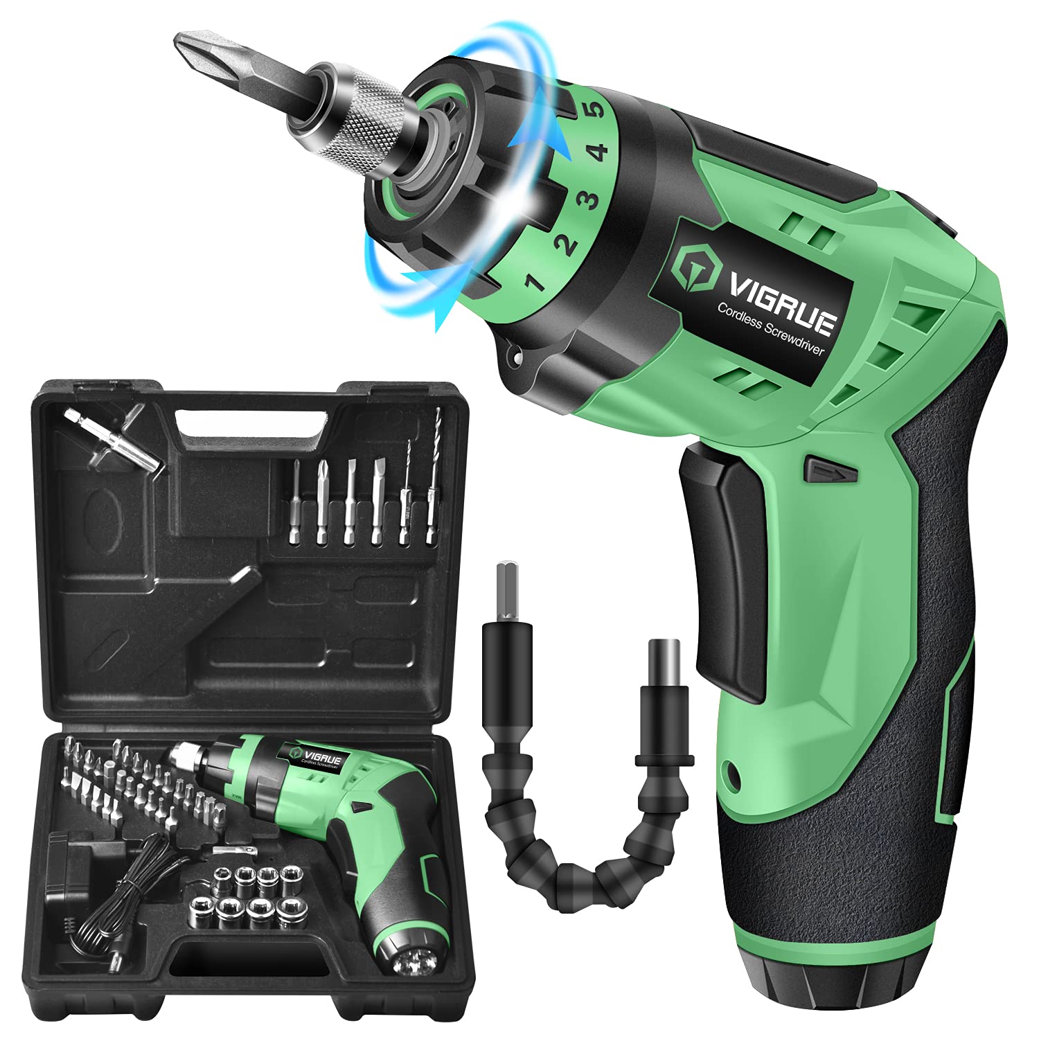 VIGRUE Cordless Screwdriver, Rechargeable Electric