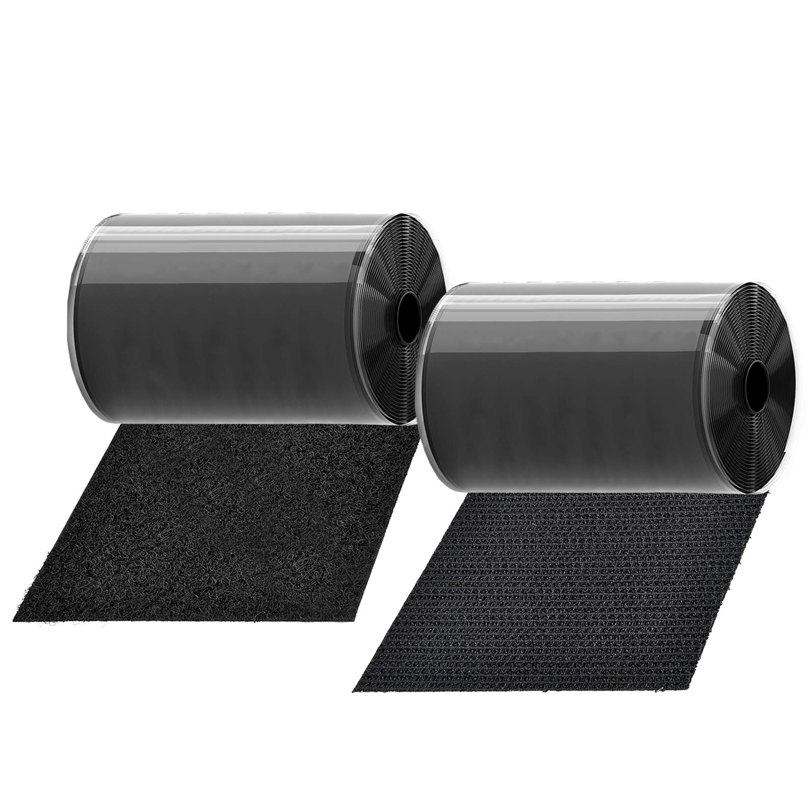 TEUVO Hook and Loop Tape with Adhesive Non Slip Tape for Wooden Floor, Fixing, Organizing and Joining Objects Around Home and Office DIY, 11cm Wide and 1m Long