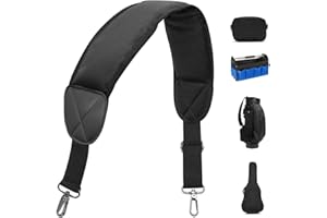 barudan golf Bag Strap Replacement Universal Single Shoulder Strap fits for All Brand Golf Bags (Black)