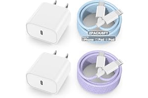 AYicaa iPhone Charger Fast Charging MFi Certified 𝘽𝙧𝙖𝙞𝙙𝙚𝙙 6FT Charger Cord for iPhone Charger Block for iPhone Cable USB-C to Lightning Cable for iPhone14 Pro Max/14Pro/13/12/11/X/SE/8/7