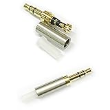 KetDirect 2Pcs Gold 3 Pole 3.5mm Male Repair