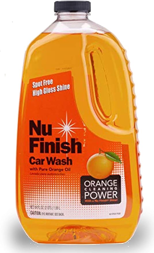 Amazon Nu Finish 洗車石鹸 シミや筋や有害成分なし ユニークなピュアオレンジオイル配合でタール 樹液 虫 鳥の糞を除去 64オンス ワックス 車 バイク