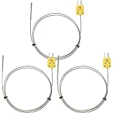 3 Pcs Type K Thermocouple Probe TL1004 K Type Sensor Probes Metal Headprobe Mini Connector Temperature Probe Sensor for Meter