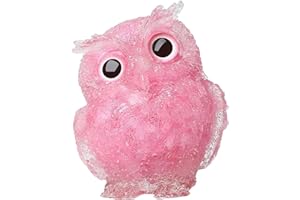 LAIDANLA Rose Quartz 2.4" Owl Statue Natural Healing Crystal Cute Owl Animal Pink Figurine Pocket Sculpture Reiki Spiritual Energy Gemstone Home Office Room Desk Decor Gifts for Women Men