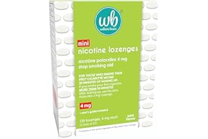 Wellness Basics Mini Nicotine Lozenge 4mg | Stop Smoking Aid | Mint Flavor | 135 Count | Pack of 5 Vials | Reduces Cravings & Withdrawal Symptoms