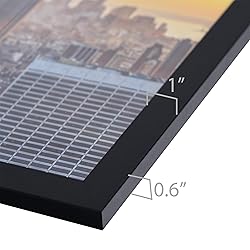 Frame Amo 10x13 Black Modern Picture Frame, 1 inch