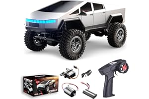 Hylukon RC Crawler, 1:18 Scale RC Cybertruck Pickup, 4WD 25KM/H High Speed All Terrain Off-Road Crawler with 7 Kinds LED Ligh