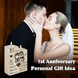 Vetbuosa 1st Anniversary Candlestick Gift for Couple Paper Theme view 5