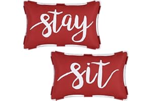 ASPMIZ Outdoor Pillow Covers 12 x 20 Inch, Waterproof Red Lumbar Throw Pillows for Patio Porch Furniture Couch, Christmas Decorative Cushion Cover, Spring Summer Pillow Cases for Sofa Chair Garden, Set of 2