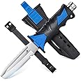 DRAGON RIOT Scuba Diving Knife with Leg Straps & Sheath - Stainless Steel Blade Dive Knife Lightweight, Sharp Divers Knife for Diving, Spearfishing, Snorkeling