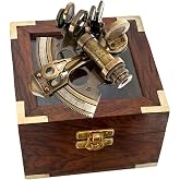 Nautical Bronze Sextant &ndash; Solid Brass Maritime Astrolabe | Vintage Ship Navigation Instrument for Nautical Decor, Collectibles, Maritime Gifts, and Navigational Tools