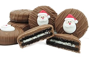 Philadelphia Candies Milk Chocolate Covered OREO Cookies, Christmas Santa Claus Gift 8 Ounce