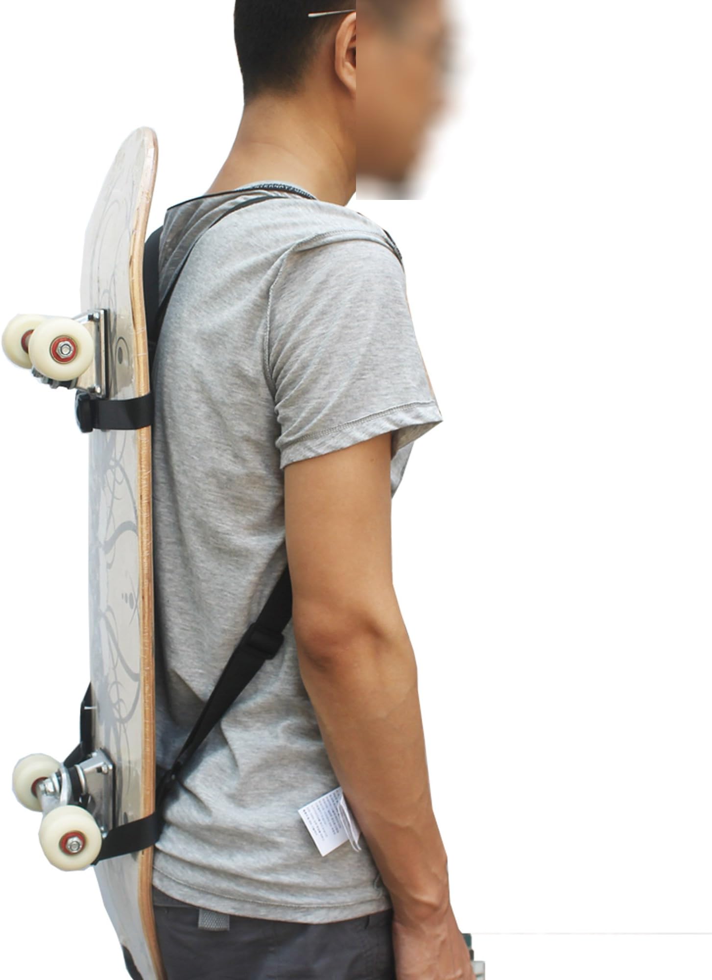 Teklife Skateboard Backpack Shouder Strap Backpack Shoulder Carrier -- No Board