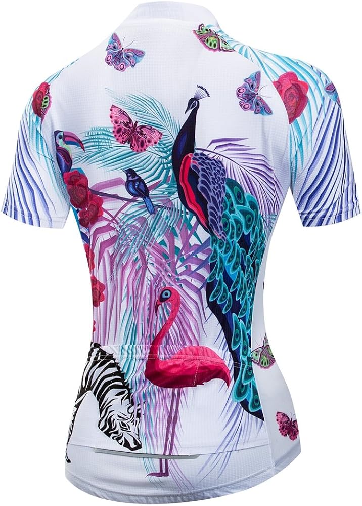 weimo Women Cycling Jersey Short Sleeve Breathable Biking Shirt: Clothing