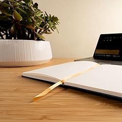 Milkmochabear Hello World Dot Grid Notebook in Navy