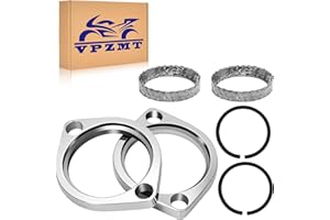 VPZMT Exhaust Flange Install Kit Pair Flanges Gaskets C-Clips Nuts Washers for Harley All Big Twin & Sportster 1984-2025 Mode