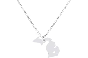 Yiyang State Necklace Pendant Country Map Pendant Charm Jewelry Gift for Women Teens