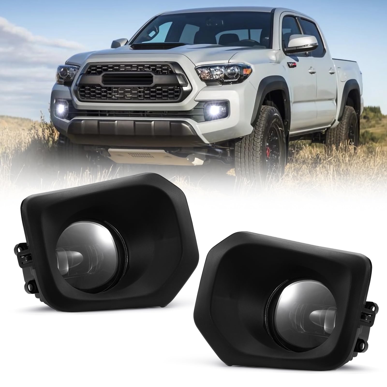 Photo 1 of BUNKER INDUST LED Fog Lights Compatible with 2016-2022 Toyota Tacoma, Bumper Driving Fog Lamp Kit Replacement Foglight (1 Pair)