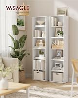VASAGLE 6-Tier Bookcase 24 x 40 x 178.5 cm Cloud White LBC167T14 view 2