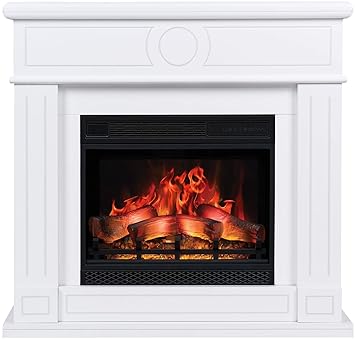 Elektrischer kamin Jupiter Weiß, Standkamine, elektrokamine, 3D Flammeneffekt (Weiß)